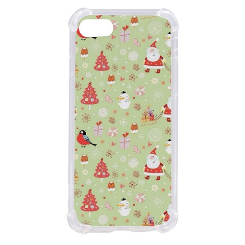 Christmas Pattern, Christmas Tree, Santa iPhone SE from ArtsNow.com Front