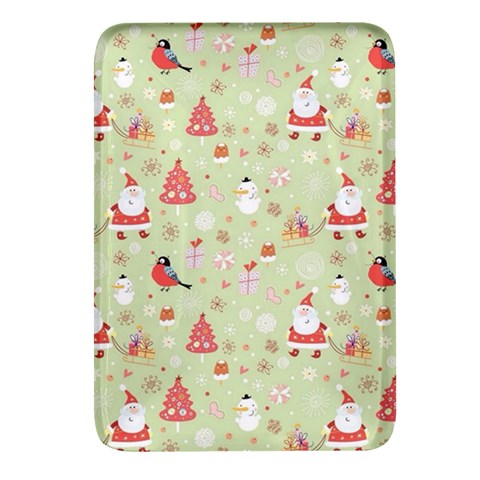 Christmas Pattern, Christmas Tree, Santa Rectangular Glass Fridge Magnet (4 pack) from ArtsNow.com Front