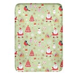 Christmas Pattern, Christmas Tree, Santa Rectangular Glass Fridge Magnet (4 pack)