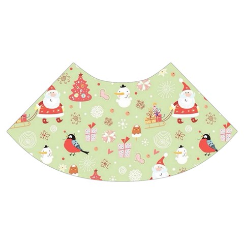 Christmas Pattern, Christmas Tree, Santa Trumpet Sleeve Cropped Top from ArtsNow.com Cuff Right