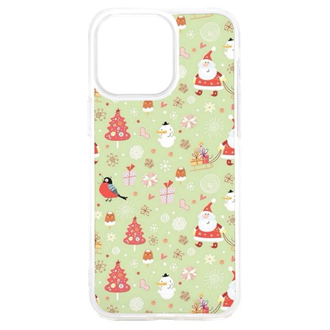 Christmas Pattern, Christmas Tree, Santa iPhone 15 Plus TPU UV Print Case from ArtsNow.com Front