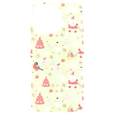 Christmas Pattern, Christmas Tree, Santa iPhone 15 Pro Max Black UV Print PC Hardshell Case from ArtsNow.com Front