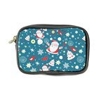 Christmas Pattern, Pattern, Christmas, Santa, Blue Coin Purse