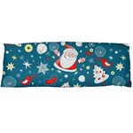 Christmas Pattern, Pattern, Christmas, Santa, Blue Body Pillow Case (Dakimakura)