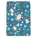 Christmas Pattern, Pattern, Christmas, Santa, Blue Removable Flap Cover (L)