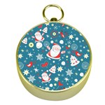 Christmas Pattern, Pattern, Christmas, Santa, Blue Gold Compasses