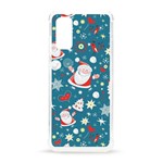 Christmas Pattern, Pattern, Christmas, Santa, Blue Samsung Galaxy S20 6.2 Inch TPU UV Case