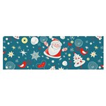 Christmas Pattern, Pattern, Christmas, Santa, Blue Banner and Sign 6  x 2 