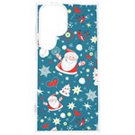 Christmas Pattern, Pattern, Christmas, Santa, Blue Samsung Galaxy S24 Plus 6.7 Inch TPU UV Case