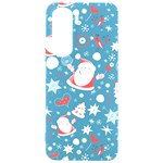 Christmas Pattern, Pattern, Christmas, Santa, Blue Samsung Galaxy S24 Plus 6.7 Inch Black TPU UV Case