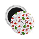 Christmas Pattern, Pattern, Christmas, Trees, Santa 2.25  Magnets