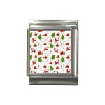 Christmas Pattern, Pattern, Christmas, Trees, Santa Italian Charm (13mm)