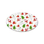 Christmas Pattern, Pattern, Christmas, Trees, Santa Sticker (Oval)