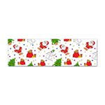 Christmas Pattern, Pattern, Christmas, Trees, Santa Sticker Bumper (100 pack)