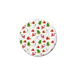 Christmas Pattern, Pattern, Christmas, Trees, Santa Golf Ball Marker