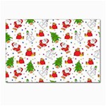 Christmas Pattern, Pattern, Christmas, Trees, Santa Postcards 5  x 7  (Pkg of 10)