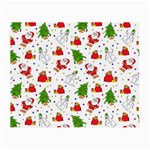 Christmas Pattern, Pattern, Christmas, Trees, Santa Small Glasses Cloth