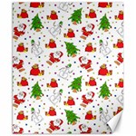 Christmas Pattern, Pattern, Christmas, Trees, Santa Canvas 8  x 10 