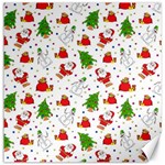 Christmas Pattern, Pattern, Christmas, Trees, Santa Canvas 16  x 16 