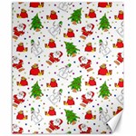 Christmas Pattern, Pattern, Christmas, Trees, Santa Canvas 20  x 24 