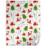 Christmas Pattern, Pattern, Christmas, Trees, Santa Canvas 36  x 48 