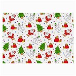 Christmas Pattern, Pattern, Christmas, Trees, Santa Large Glasses Cloth