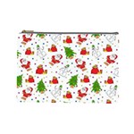 Christmas Pattern, Pattern, Christmas, Trees, Santa Cosmetic Bag (Large)