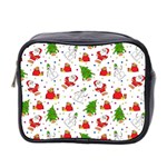 Christmas Pattern, Pattern, Christmas, Trees, Santa Mini Toiletries Bag (Two Sides)