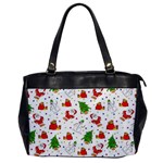 Christmas Pattern, Pattern, Christmas, Trees, Santa Oversize Office Handbag