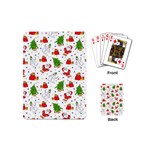 Christmas Pattern, Pattern, Christmas, Trees, Santa Playing Cards Single Design (Mini)