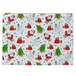 Christmas Pattern, Pattern, Christmas, Trees, Santa Cosmetic Bag (XXL)