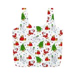 Christmas Pattern, Pattern, Christmas, Trees, Santa Full Print Recycle Bag (M)