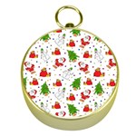 Christmas Pattern, Pattern, Christmas, Trees, Santa Gold Compasses