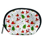 Christmas Pattern, Pattern, Christmas, Trees, Santa Accessory Pouch (Medium)