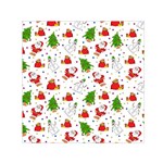 Christmas Pattern, Pattern, Christmas, Trees, Santa Square Satin Scarf (30  x 30 )