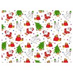 Christmas Pattern, Pattern, Christmas, Trees, Santa Premium Plush Fleece Blanket (Extra Small)