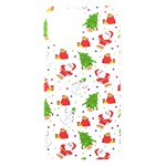 Christmas Pattern, Pattern, Christmas, Trees, Santa iPhone 15 Black UV Print PC Hardshell Case