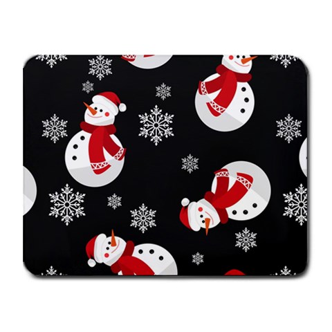 Christmas Texture, Retro Background With Snowmen Small Mousepad from ArtsNow.com Front