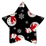 Christmas Texture, Retro Background With Snowmen Ornament (Star)