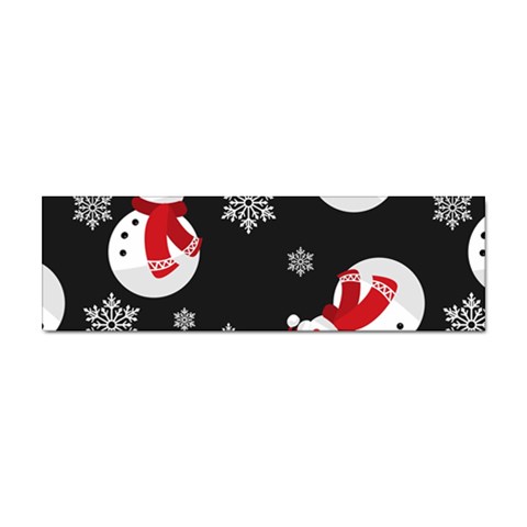 Christmas Texture, Retro Background With Snowmen Sticker Bumper (100 pack) from ArtsNow.com Front