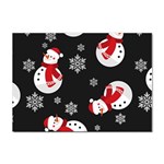 Christmas Texture, Retro Background With Snowmen Sticker A4 (10 pack)