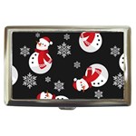 Christmas Texture, Retro Background With Snowmen Cigarette Money Case