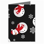 Christmas Texture, Retro Background With Snowmen Greeting Card