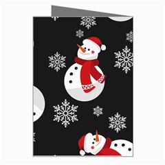 Christmas Texture, Retro Background With Snowmen Greeting Card from ArtsNow.com Right