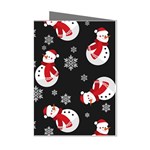 Christmas Texture, Retro Background With Snowmen Mini Greeting Cards (Pkg of 8)