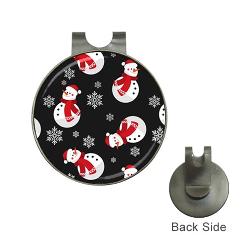 Christmas Texture, Retro Background With Snowmen Hat Clips with Golf Markers from ArtsNow.com Front