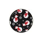 Christmas Texture, Retro Background With Snowmen Hat Clip Ball Marker