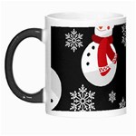 Christmas Texture, Retro Background With Snowmen Morph Mug