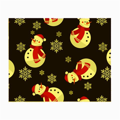 Christmas Texture, Retro Background With Snowmen Small Glasses Cloth from ArtsNow.com Front