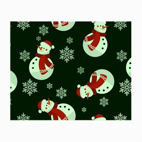 Christmas Texture, Retro Background With Snowmen Small Glasses Cloth from ArtsNow.com Front